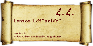 Lantos László névjegykártya