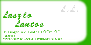 laszlo lantos business card
